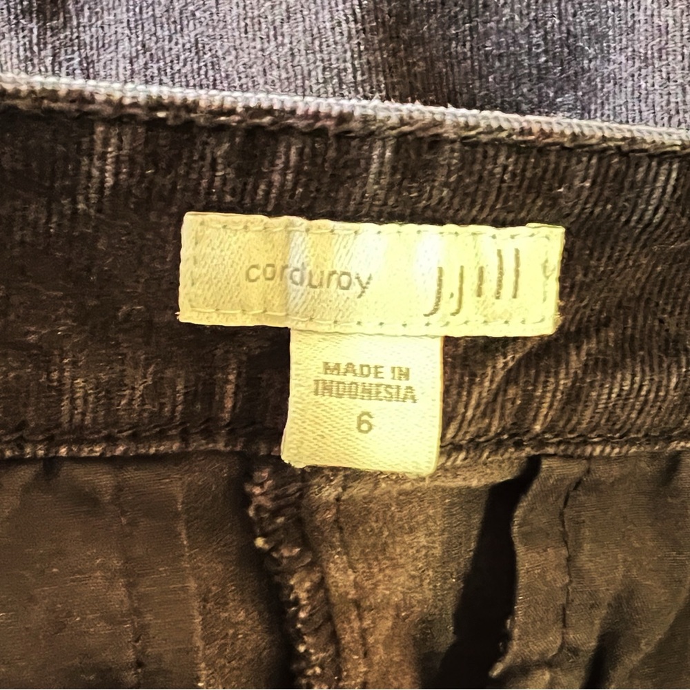 J. Jill Preppy Corduroy Trouser Pants 6 Brown Heritage Minimalist Cabincore - Picture 5 of 7